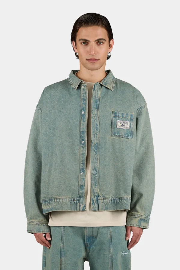 Tabor Denim Overshirt Washed Vintage Blue