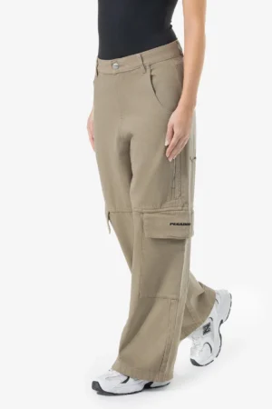 Taily Super Baggy Cargo Jeans Desert Taupe