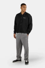 Tate Structured Overshirt Washed Black White