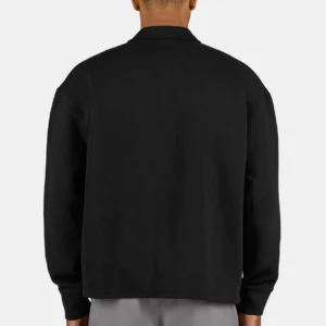 Tate Structured Overshirt Washed Black White
