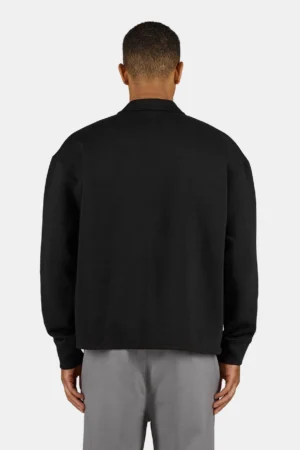 Tate Structured Overshirt Washed Black White