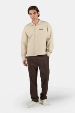 Tate Structured Overshirt Washed Stone Black