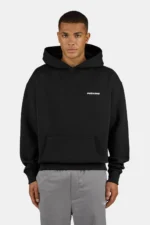 Tate Structured Oversized Hoodie Washed Black