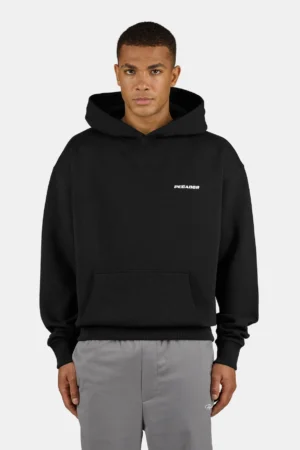 Tate Structured Oversized Hoodie Washed Black