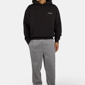 Tate Structured Oversized Hoodie Washed Black