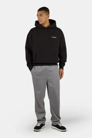 Tate Structured Oversized Hoodie Washed Black