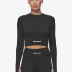 Telly Rib Longsleeve Washed Black