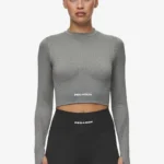 Telly Rib Longsleeve Washed Deep Grey