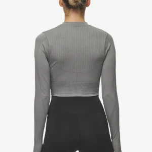 Telly Rib Longsleeve Washed Deep Grey