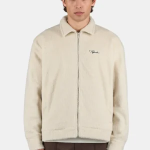 Teros Furry Flannel Overshirt Stone