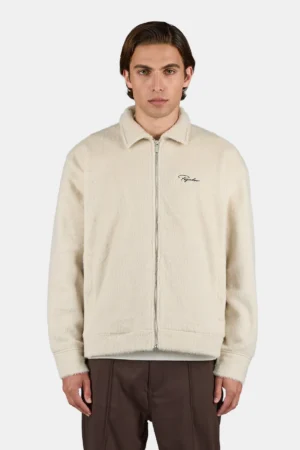 Teros Furry Flannel Overshirt Stone