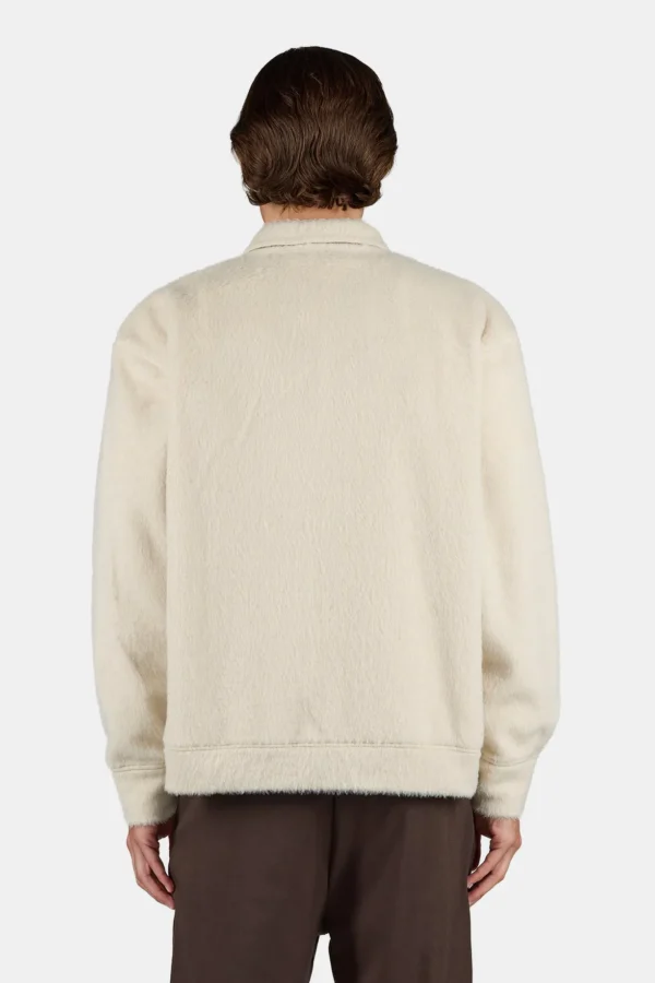 Teros Furry Flannel Overshirt Stone