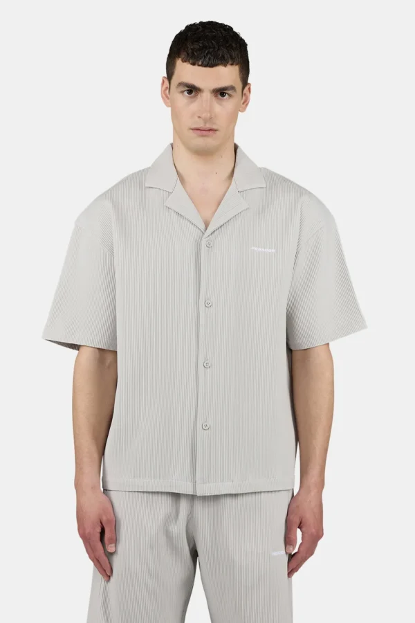 Troy Plissee Summer Shirt Pure Grey