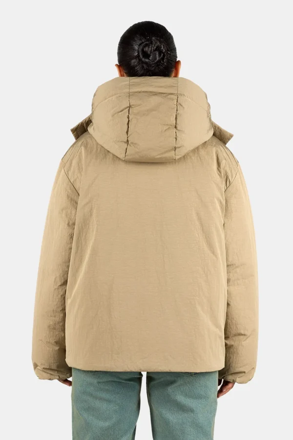 Valera Crushed Oversized Puffer Jacket Sand