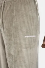 Vesoul Wide Rib Velour Track Pants Flint Grey