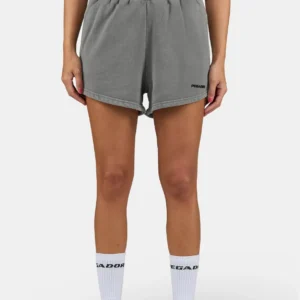 Wiluna High Waisted Sweat Shorts Vintage Grey Black