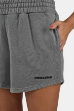 Wiluna High Waisted Sweat Shorts Vintage Grey Black