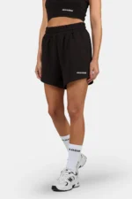 Wiluna High Waisted Sweat Shorts Washed Black White