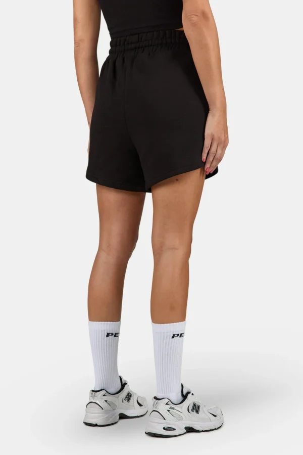Wiluna High Waisted Sweat Shorts Washed Black White