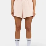 Wiluna High Waisted Sweat Shorts Washed Dusty Rose White