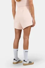 Wiluna High Waisted Sweat Shorts Washed Dusty Rose White