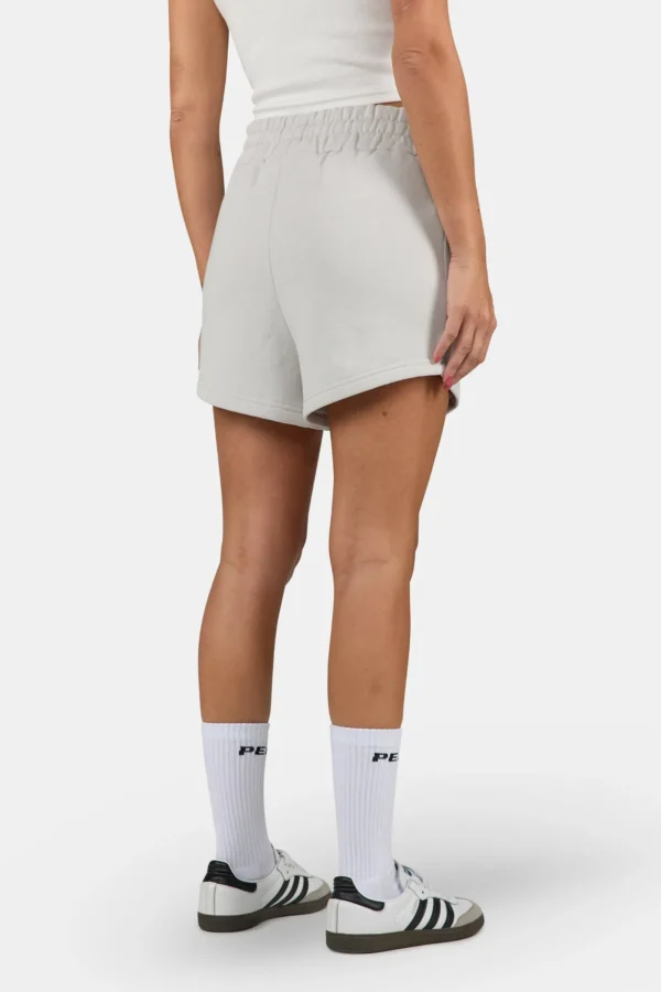 Wiluna High Waisted Sweat Shorts Washed Pure Grey White