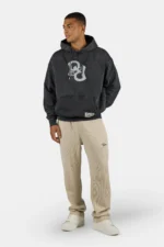 Yanfer Oversized Hoodie Vintage Black