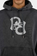 Yanfer Oversized Hoodie Vintage Black