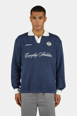 Yemo Regular Longsleeve Knit Trikot Indigo Navy