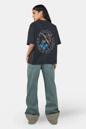 Yessi Heavy Oversized Tee Vintage Black