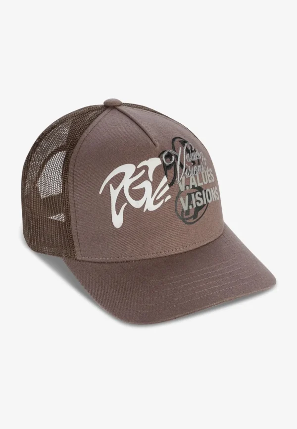 Zundal Trucker Cap Dust Brown Black