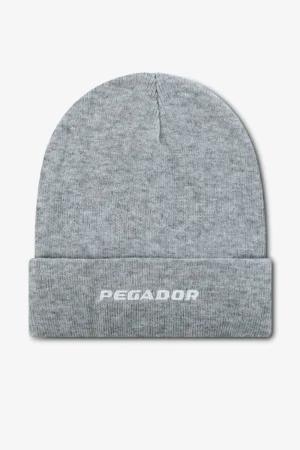 pegador-logo-grey-melange-white-beanie