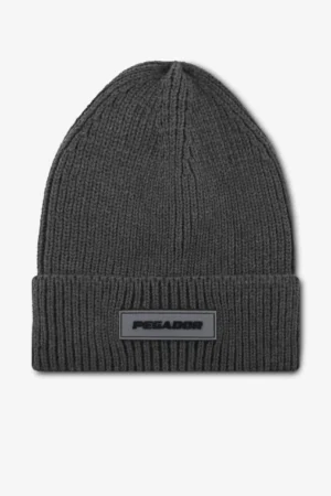 pegador-logo-rubber-heavy-knit-anthracite-black-beanie