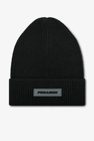 pegador-logo-rubber-heavy-knit-black-black-beanie-1