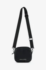 pegador-metal-logo-faux-black-leather-shoulder-strap-bag-1